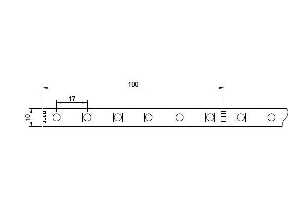 InventDesign LED Strip RGB 24V 5m IP64 RGB, 17mm pitch 